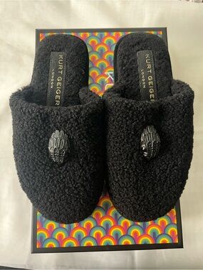Kurt Geiger Black Kensington Slippers